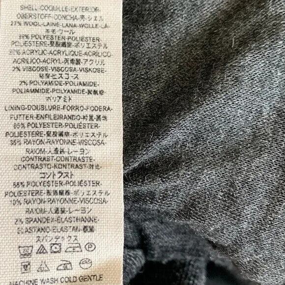 Free People Coat Womens Small Satellite Image Tweed Hooded Swing Wool Blend - Picture 8 of 12